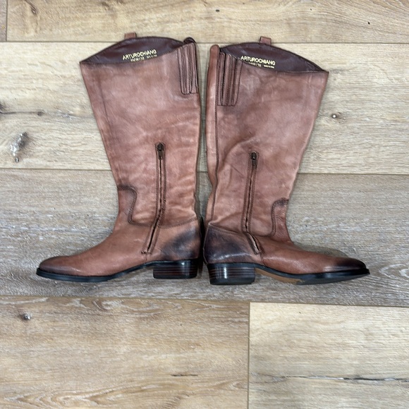 Arturo Chiang  Leather Riding Boots - Size 8 - Picture 3 of 8